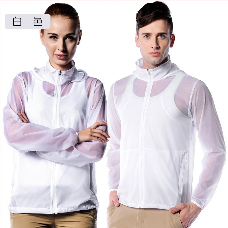 Kültéri szélvédő kabát, ultra vékony és ultra könnyű, lélegző, kapucnis, nylon anyag UPF15