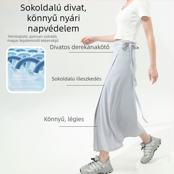 Hosszú nejlon strand szoknya pántokkal – UV védelem, gyors száradás, légáteresztő, porálló