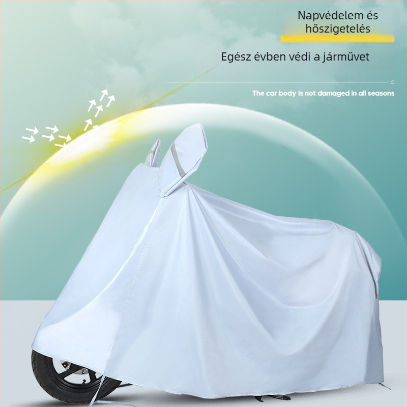 Eső- és napvédő takaró elektromos robogókhoz és motorkerékpárokhoz
