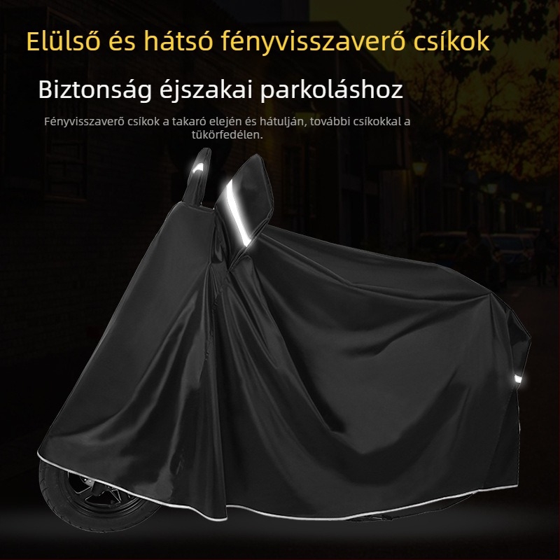 Eső- és napvédő takaró elektromos robogókhoz és motorkerékpárokhoz