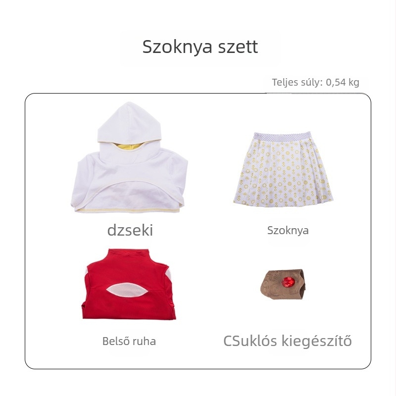 Cosplay ruha: Halloween-zombi középiskolás Edie a színpadi előadásokhoz, uniszex, retro stílus. Anyag: Chenille és Spandex, mindkettő 30–50% tartalom. Tavasz 2025. Alkalmas a 18–24 éveseknek.