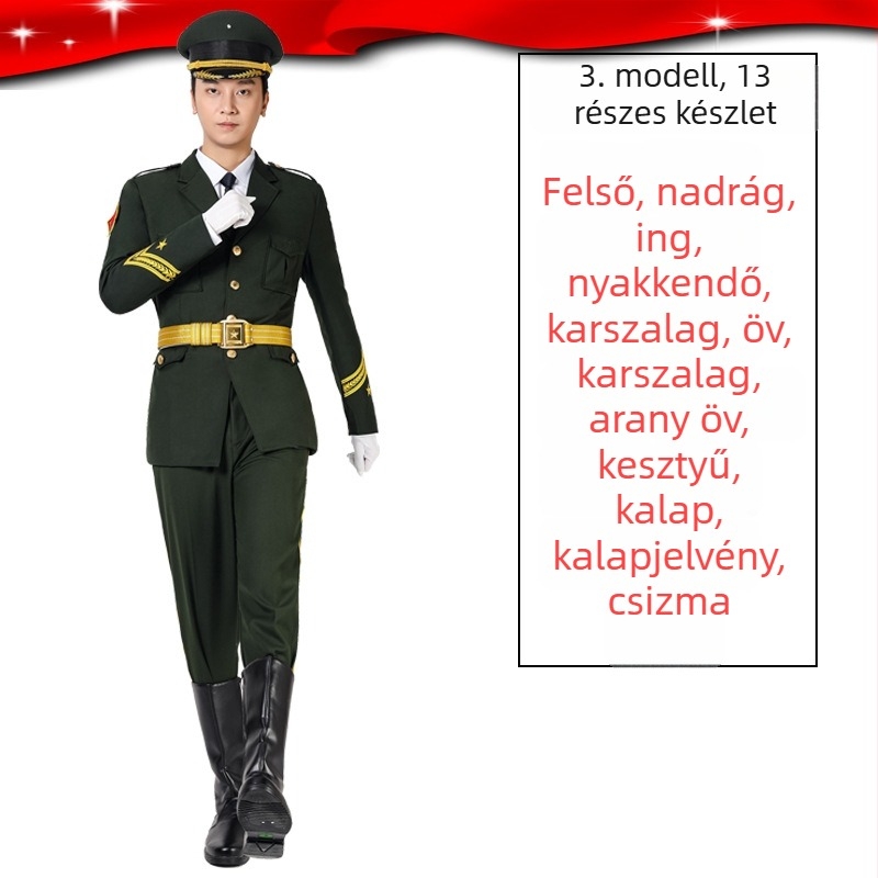 Uniszex öltözet zászlófelvonási ceremóniára középiskolai zenekar számára