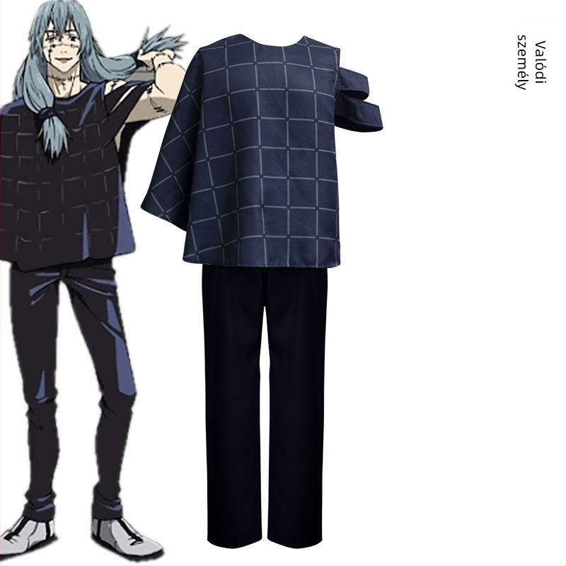Gojo Satoru cosplayruha, uniszex, poliészter alapanyag kémiai rostok keverékével, 2021 tavasz, játék- és anime szerepjátékhoz