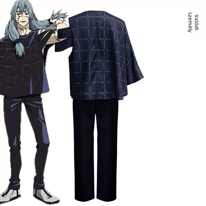 Gojo Satoru cosplayruha, uniszex, poliészter alapanyag kémiai rostok keverékével, 2021 tavasz, játék- és anime szerepjátékhoz