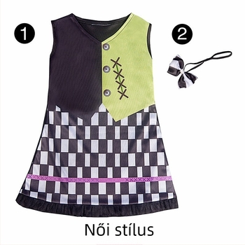 Halloween őrült tudós cosplay jelmez színpadi játékhoz - Uniszex, poliészter anyag 80-90%