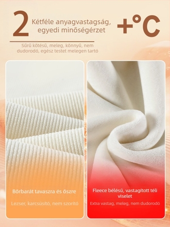Chenille barna női nadrág, széles lábú, fleece belsővel, őszi-téli 2025, casual A8204