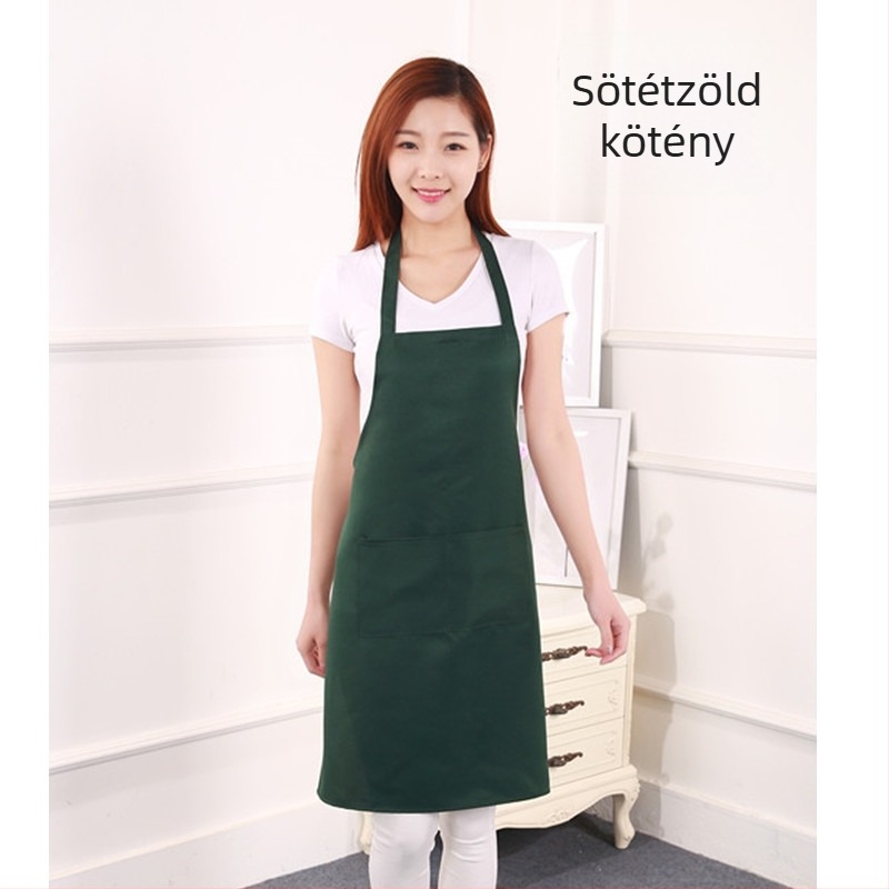 Személyre szabott logó nyomtatású kötény szupermarketek és hot pot éttermek számára — hátul kötős nyakú, ujjatlan