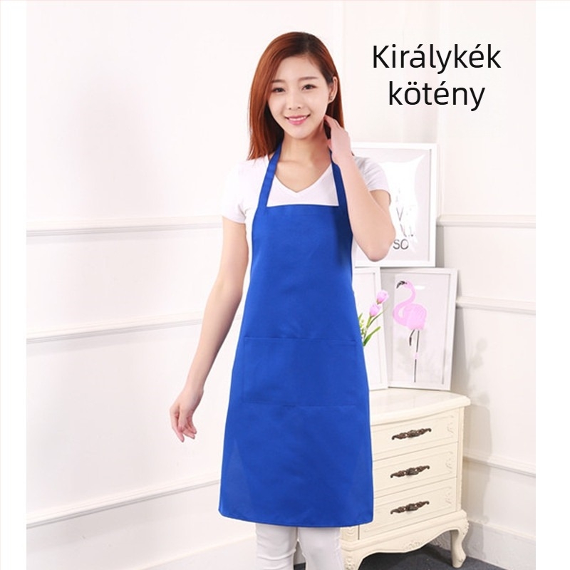 Személyre szabott logó nyomtatású kötény szupermarketek és hot pot éttermek számára — hátul kötős nyakú, ujjatlan