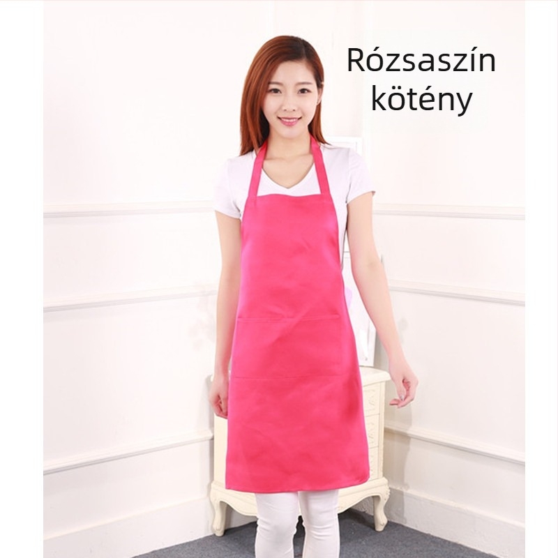 Személyre szabott logó nyomtatású kötény szupermarketek és hot pot éttermek számára — hátul kötős nyakú, ujjatlan