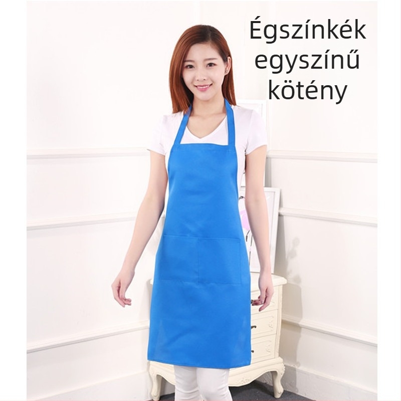 Személyre szabott logó nyomtatású kötény szupermarketek és hot pot éttermek számára — hátul kötős nyakú, ujjatlan