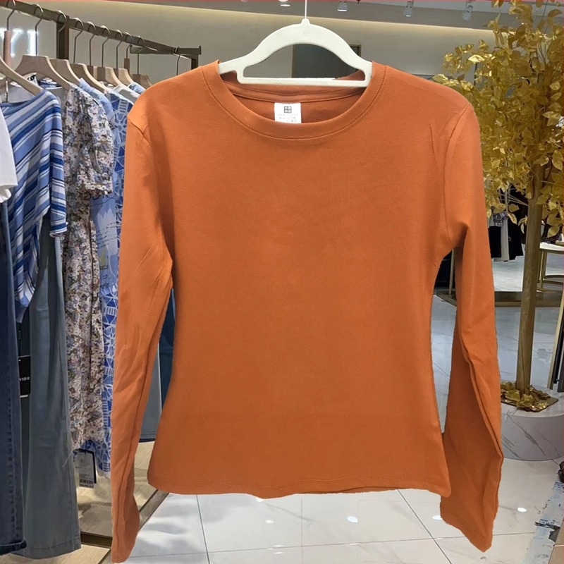 Női pamut alapréteg póló fleece belső béléssel, kerek nyakú, hosszú ujjú, deréktáji szűkített siluett