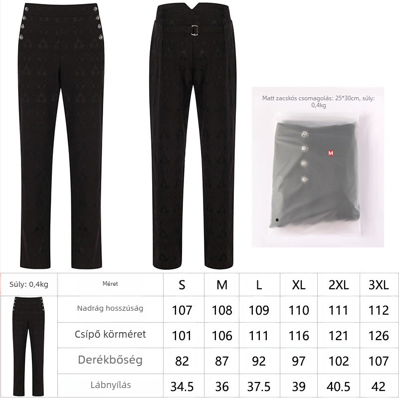 Kabát középmagas hosszúságú, középkori retro tuxedo-szerű punk stílusú, 90–95% poliészter műszál, 2022 ősz, Man yi shang márka