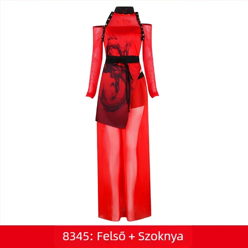Női trupp-stílusú színpadi öltözet jazz tánchoz, kínai ihletésű | Anyag: Spandex; Fő anyag összetétel: 30–50%; Márka: Wuyiba; Szezon: 2024 nyár