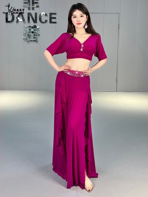 Belly dance ruházat nőknek – hálós anyagú, nylonból készült, csoportos osztályos uniforma