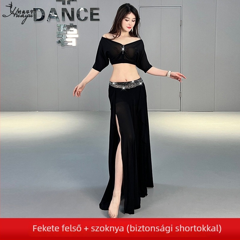 Belly dance ruházat nőknek – hálós anyagú, nylonból készült, csoportos osztályos uniforma