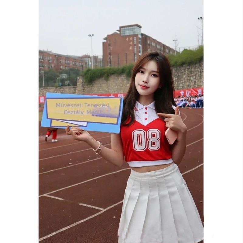 Hong Laisen színpadi jelmez cheerleadinghez – Chenille anyag; 70-80% spandex; poliészter keverék; uniszex; néptáncra alkalmas