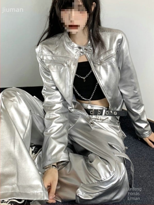K-Pop csoport ihletésű futurisztikus előadás ruhaszett, színpadra és bárba; Chenille anyag, fő anyag Spandex, 2024 ősz; uniszex; fő anyag tartalma <30%