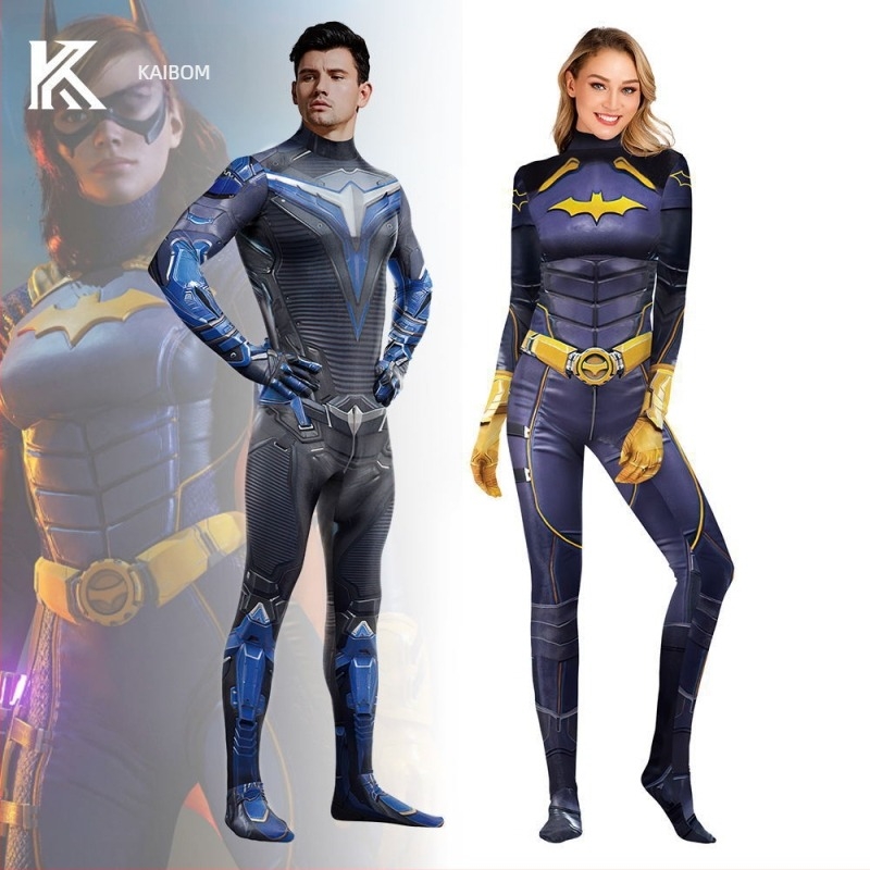 Gotham Knight cosplay overál Milk Silk anyagból, poliészter-elasztán keverék 80–90% poliészter, <30% elasztán, uniszex, 2025 ősz
