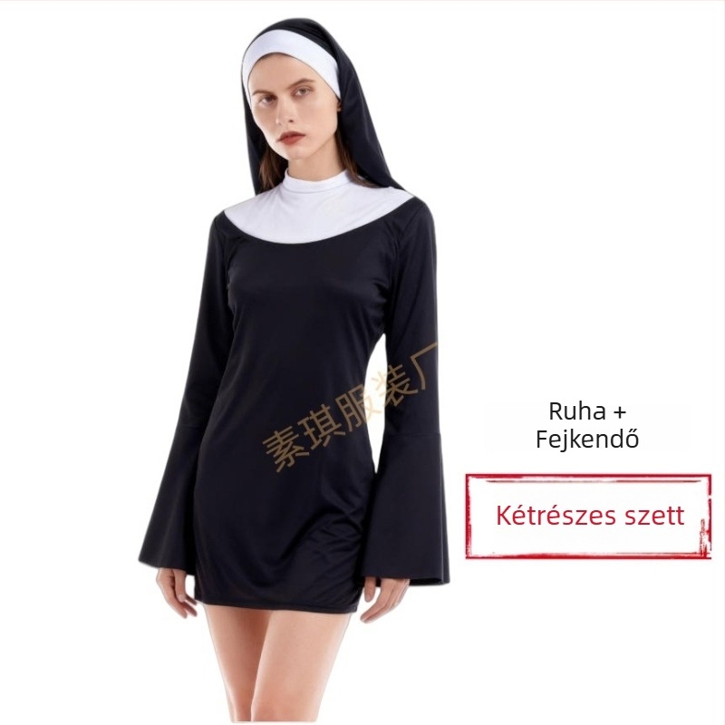 Középhosszú nővér cosplay ruha, szerepjátékhoz, animációk és színházi előadásokhoz