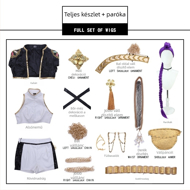 Many márka cosplay jelmez nőknek — PU bőr műszőrme, játék/animációs szerepjátékhoz