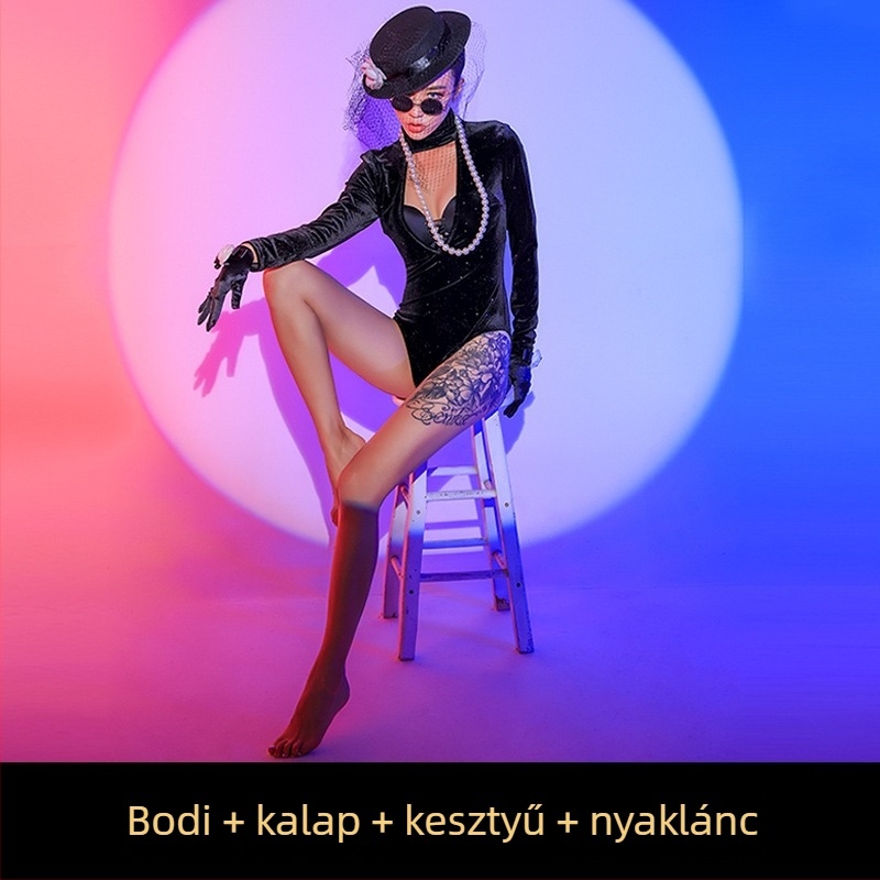 Jazz tánc egyrészes overál színpadi előadásra, poliészter keverék anyag, női, 2022 tavasz