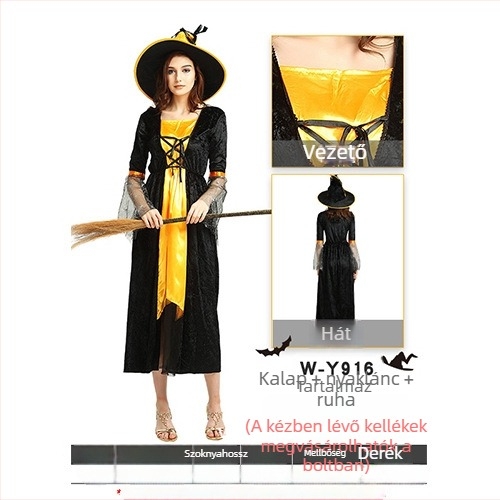 Női cosplay ruhaszett sötét témával színpadi előadásokhoz Halloweenre