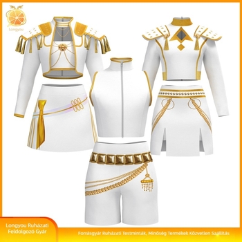 Rumi Zoe K-Pop lánycsoport cosplay jelmez, színpadi öltözet játékok/anime-hoz, poliészter/spandex, 80–90% poliészter, 2025 nyár, Koreai stílus