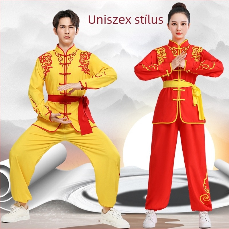 Dragon- és oroszlántánc, Yangko előadás jelmezek, uniszex, néptáncra, Spandex 95%+, 2023 téli kiadás, 18–24 évesek