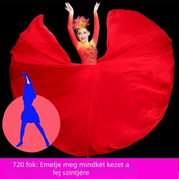 Gradient Chenille tánc maxi szoknya elasztánnal; néptáncra alkalmas, uniszex; 2025 tavasz; termékkód 766585665856