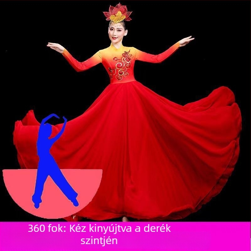 Gradient Chenille tánc maxi szoknya elasztánnal; néptáncra alkalmas, uniszex; 2025 tavasz; termékkód 766585665856