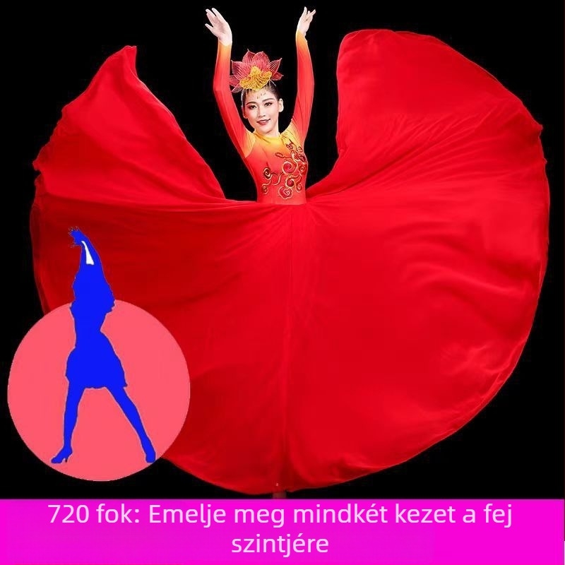 Gradient Chenille tánc maxi szoknya elasztánnal; néptáncra alkalmas, uniszex; 2025 tavasz; termékkód 766585665856