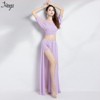 Női Belly Dance gyakorlóruha – kezdőbarát előadási szett, hálós anyag, nylon, 2024 nyár