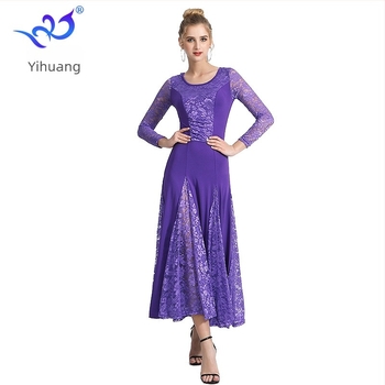 Ballroom-tánc szoknya, Milk Silk anyag, poliészter–spandex keverék, Yihuang márka, 2025 ősz