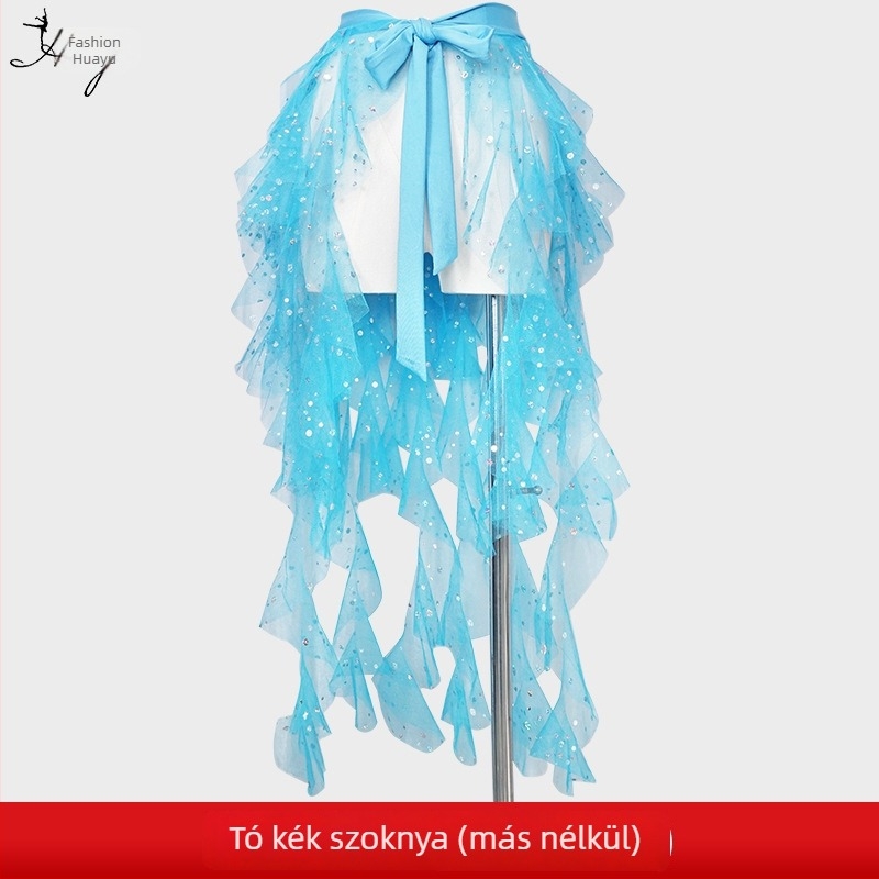 Belly Dance jelmez csillogó hálóval és bojtokkal, nylon anyag, nőknek, színpadi előadás