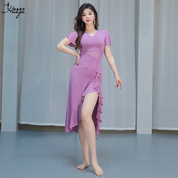 Női hastáncruha, Crystal cotton + 40D mesh, 50–70% Spandex, 2025 nyár, Színpadi viselet
