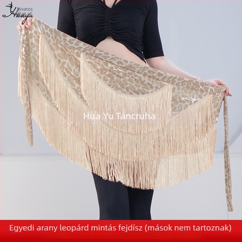 Női latin tánc edzőruha rojtokkal – Milk Silk + rojtanyag, Spandex 30–50%, színpadi viselet, 2025 nyár