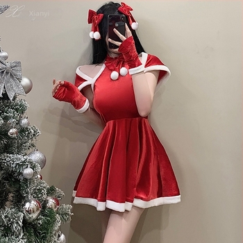 Cosplay szolgálóruha női készlet — bársonyos anyag, poliészter, koreai bársony, játékok/anime szerepjátékokhoz, 2022 ősz