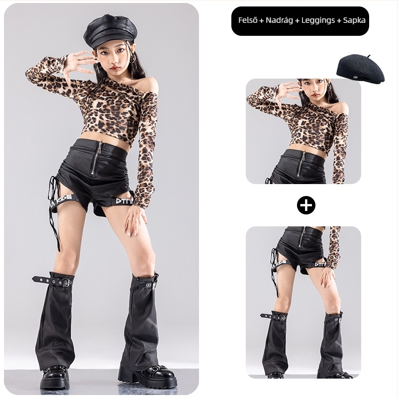 Lányok jazz tánc jelmez, koreai stílus, poliészter anyag, gyerekeknek 3-8 évesek, tavasz- és ősz szezonra