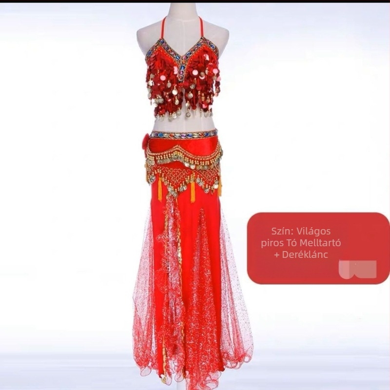 Hasizom tánc színpadi ruha készlet — indiai stílus, kínai irodalmi retro dizájnnal, TR anyag, PVC legfeljebb 30%, organikus pamut legfeljebb 30%, tavasz 2025