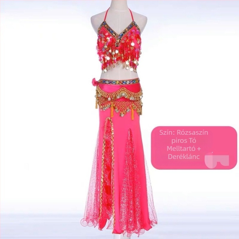 Hasizom tánc színpadi ruha készlet — indiai stílus, kínai irodalmi retro dizájnnal, TR anyag, PVC legfeljebb 30%, organikus pamut legfeljebb 30%, tavasz 2025