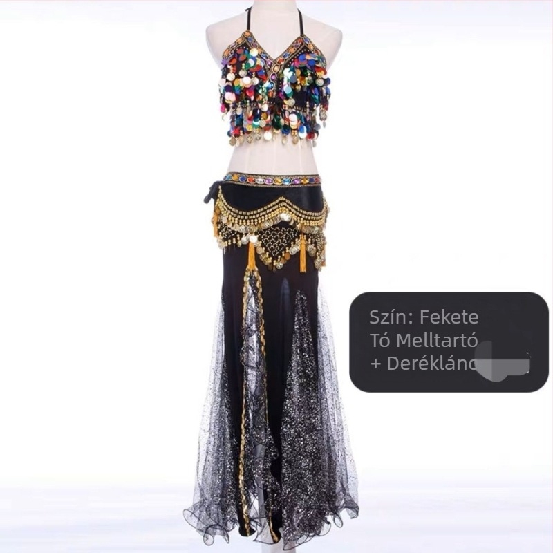 Hasizom tánc színpadi ruha készlet — indiai stílus, kínai irodalmi retro dizájnnal, TR anyag, PVC legfeljebb 30%, organikus pamut legfeljebb 30%, tavasz 2025