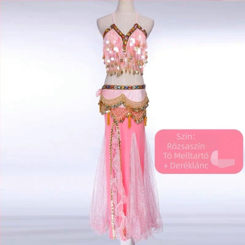 Hasizom tánc színpadi ruha készlet — indiai stílus, kínai irodalmi retro dizájnnal, TR anyag, PVC legfeljebb 30%, organikus pamut legfeljebb 30%, tavasz 2025