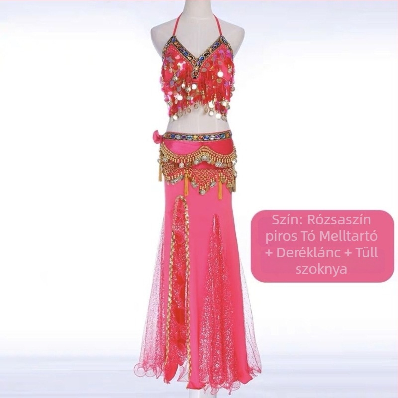 Hasizom tánc színpadi ruha készlet — indiai stílus, kínai irodalmi retro dizájnnal, TR anyag, PVC legfeljebb 30%, organikus pamut legfeljebb 30%, tavasz 2025