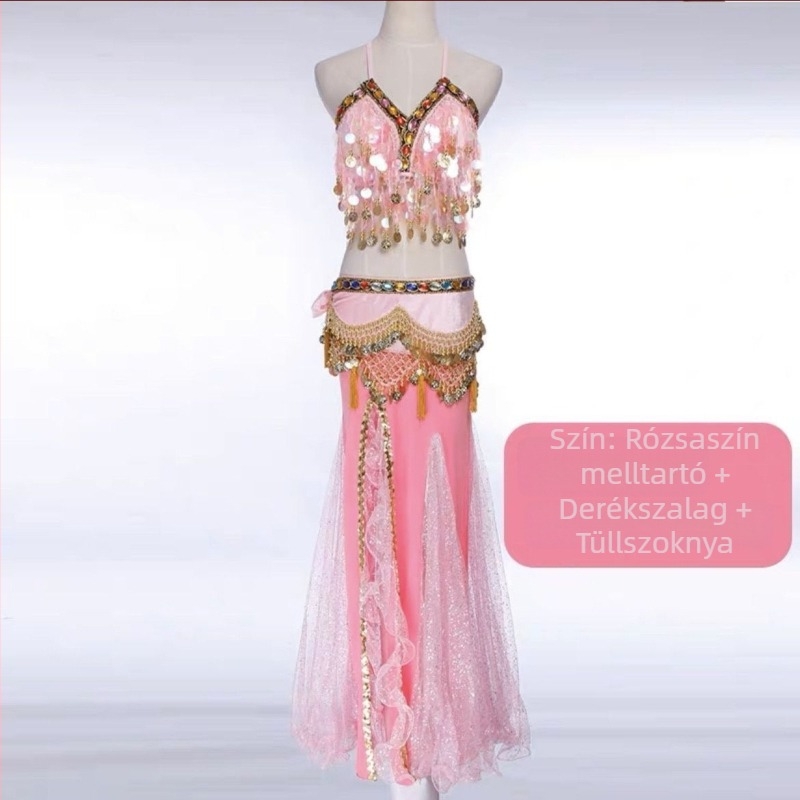 Hasizom tánc színpadi ruha készlet — indiai stílus, kínai irodalmi retro dizájnnal, TR anyag, PVC legfeljebb 30%, organikus pamut legfeljebb 30%, tavasz 2025