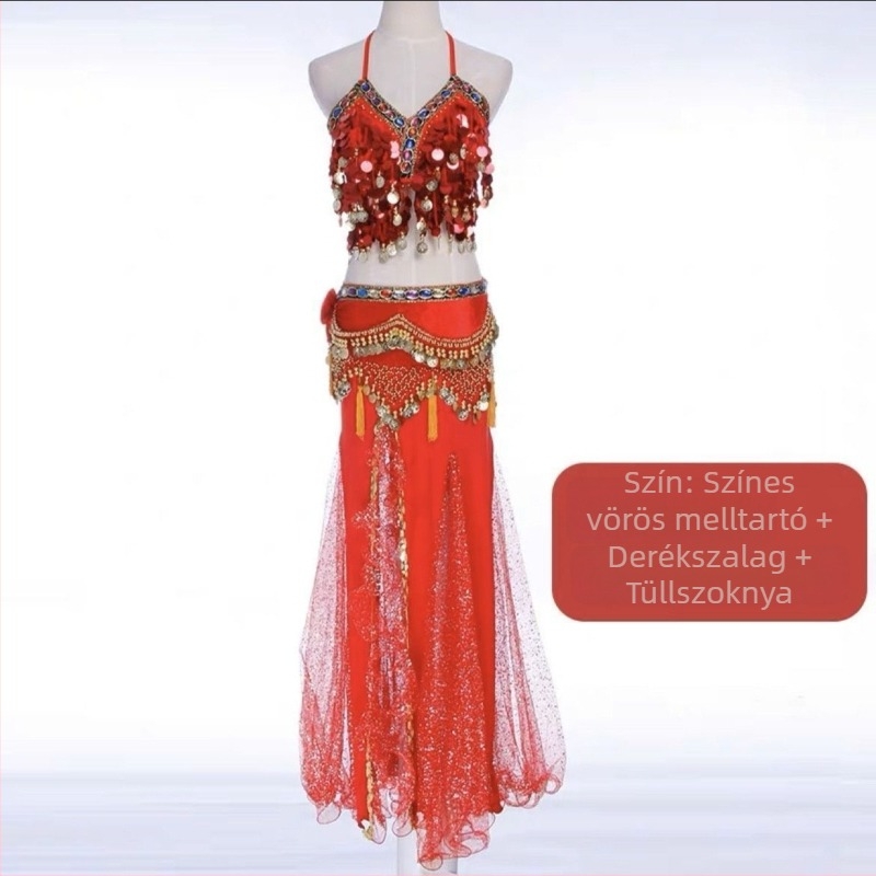 Hasizom tánc színpadi ruha készlet — indiai stílus, kínai irodalmi retro dizájnnal, TR anyag, PVC legfeljebb 30%, organikus pamut legfeljebb 30%, tavasz 2025