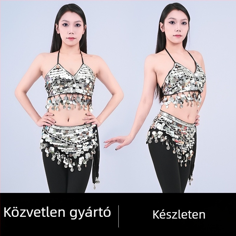 Belly Dance klubszínpadi jelmez – DS Performance Costume, Szexi tassel és flitteres bikini készlet, Poliészter (>95%), Stílus: Pure Lust, Stílus típusa: Street Trendsetter, Kivitelezés: Komplex