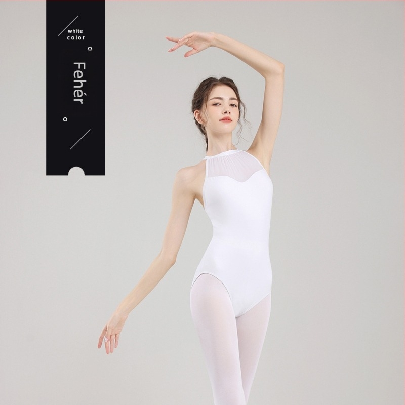 Hálós paneles egyrészes táncruha balet edzéshez és előadásokhoz; női, Lycra anyagú, nylon 80% összetétel