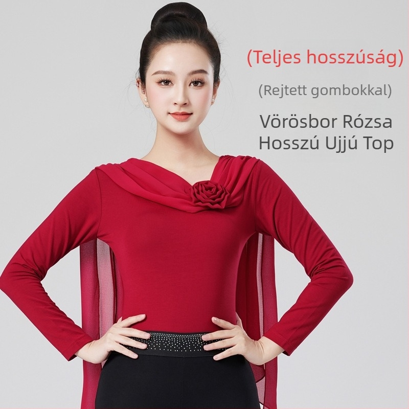 Női modern tánc felső, Modal anyagú, 85% Modal, táncruházat