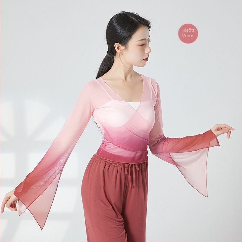Belly Dance gyakorló felső – áttetsző géz anyag, poliészter, uniszex, 2023 tavasz (Belly dance, Unisex, Polyester, Gauze Fabric, Spring 2023)