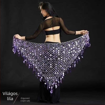 Has tánc ruházat háromszög kendővel, derékszalag és sellő csípő kendő – poliészter, fő anyag 50–70% poliészter, másodlagos 30–50% poliészter, szexi utcai stílus, vasalásmentes feldolgozás